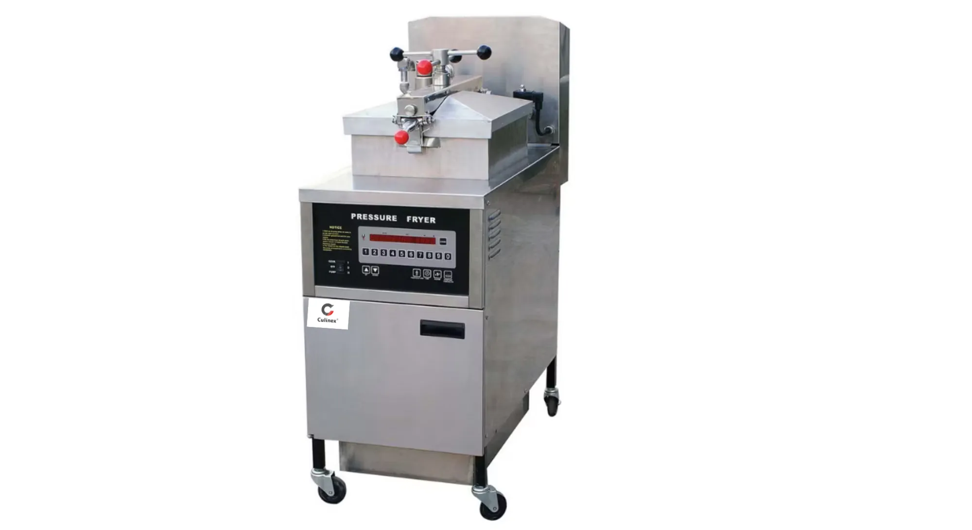 GAS Hochdruckfritteuse 500x1080x1150 mm 16 kW Digital mit Öl Pumpe 25 Lt