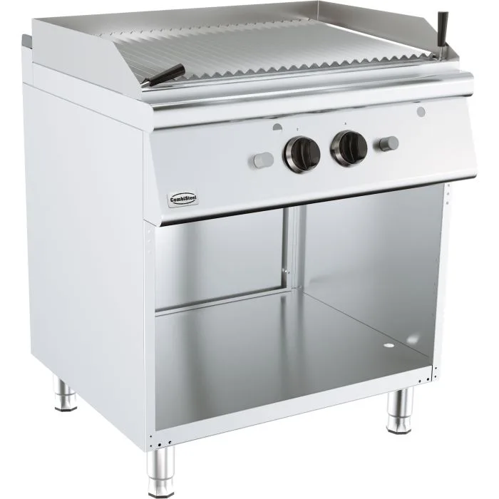 Gazlı Lav Taşı Izgarası, 2 Pişirme Bölgesi, 18 kW, (G x D x Y) 800 x 900 x 900 mm