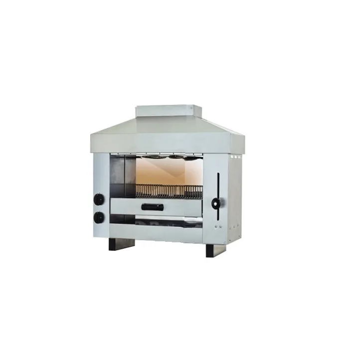 Gas Salamander with 2 heating zones, stainless steel, 3.9 kW, (WxDxH) 650 x 500 x 720 mm