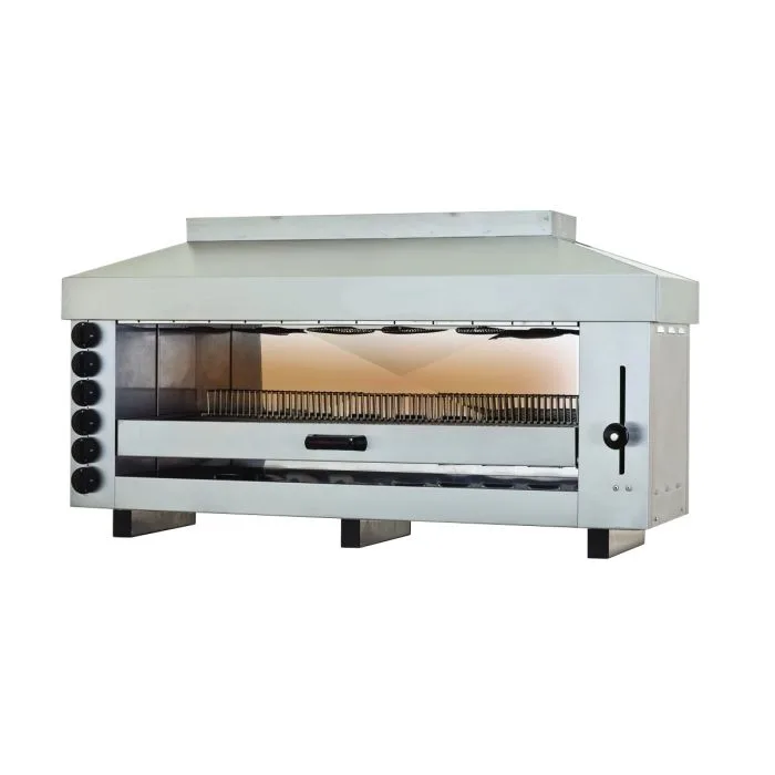 Gas Salamander mit 6 heizzonen, Edelstahl, 11.7 kW, (BxTxH) 1290 x 500 x 720 mm