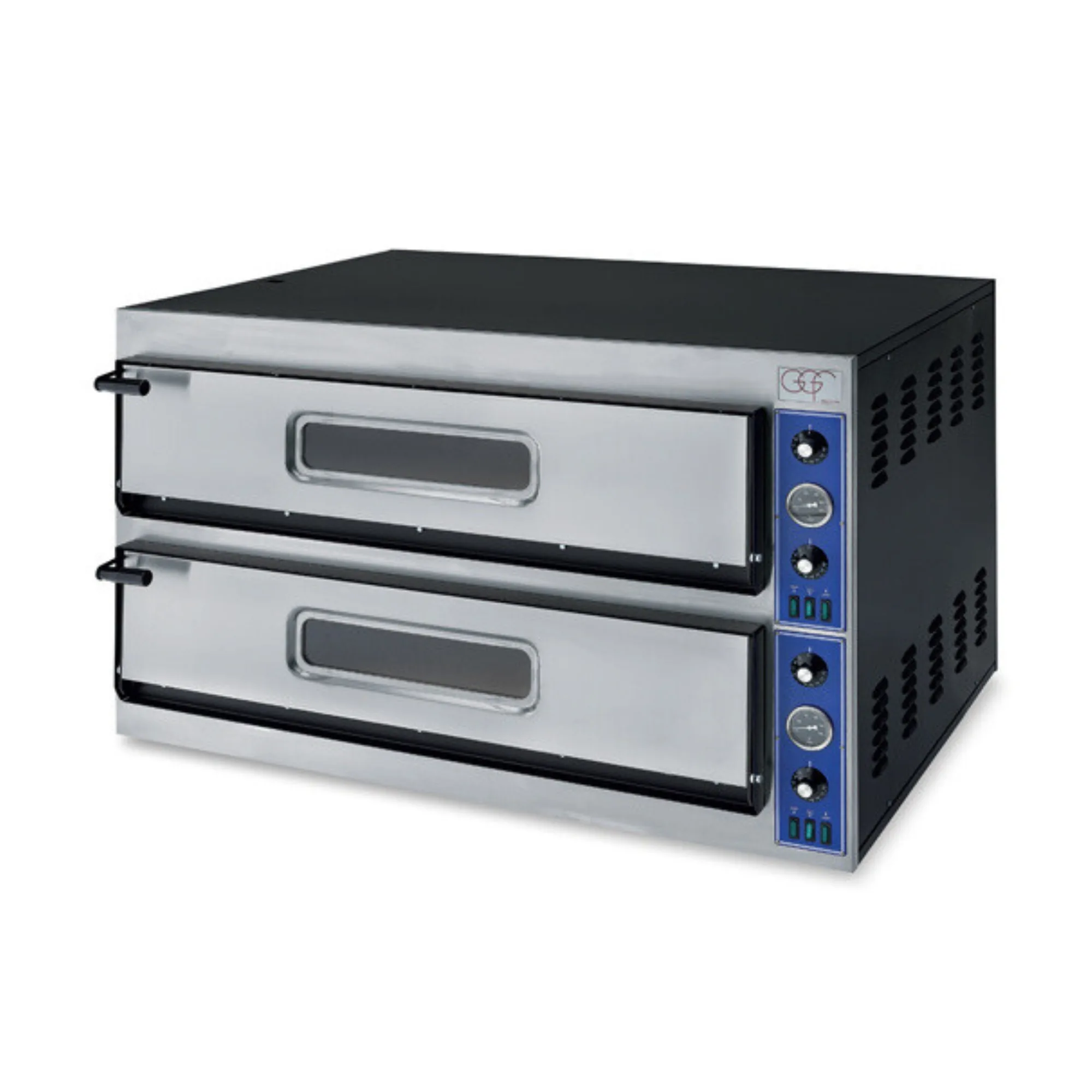 GastroPro Elektrická pizza pec 6+6 | Dvojkomorová pizza pec pro 12 pizz – 16 kW - Široký
