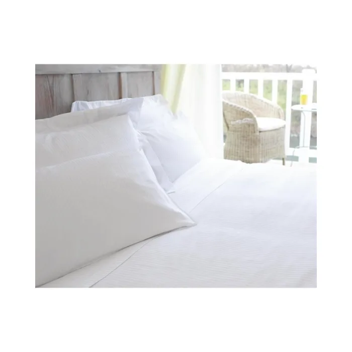 Hotel Bed Sheet | 213 x 213 cm | 100% Cotton | 300 TC | Stripe Design