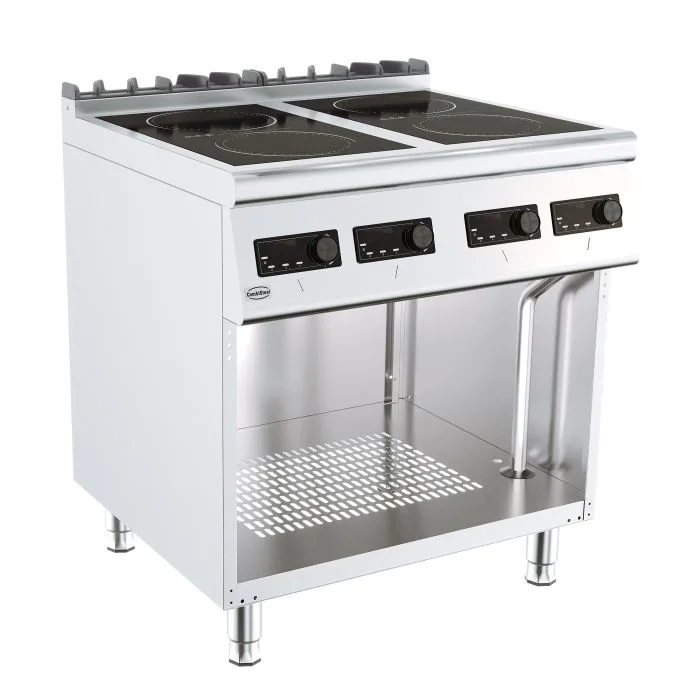 Indukční elektrický sporák 4 plotýnky, 14 kW, (Š x H x V) 800x700x900 mm