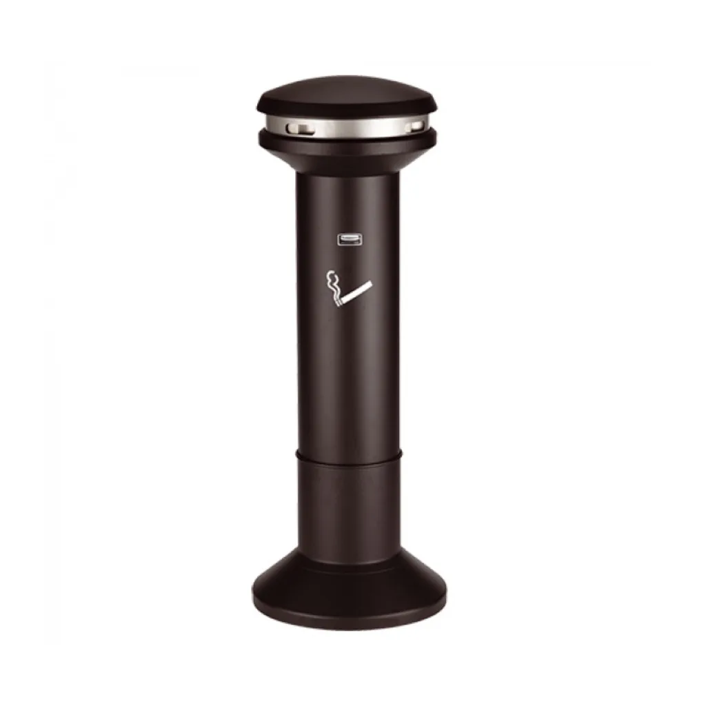 Industrial Ashtray Collector | Ø39.4 cm, Height 105.4 cm | Black, Metal