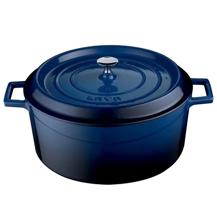 Lava Cast Iron Casserole, Blue, Ø 32 cm
