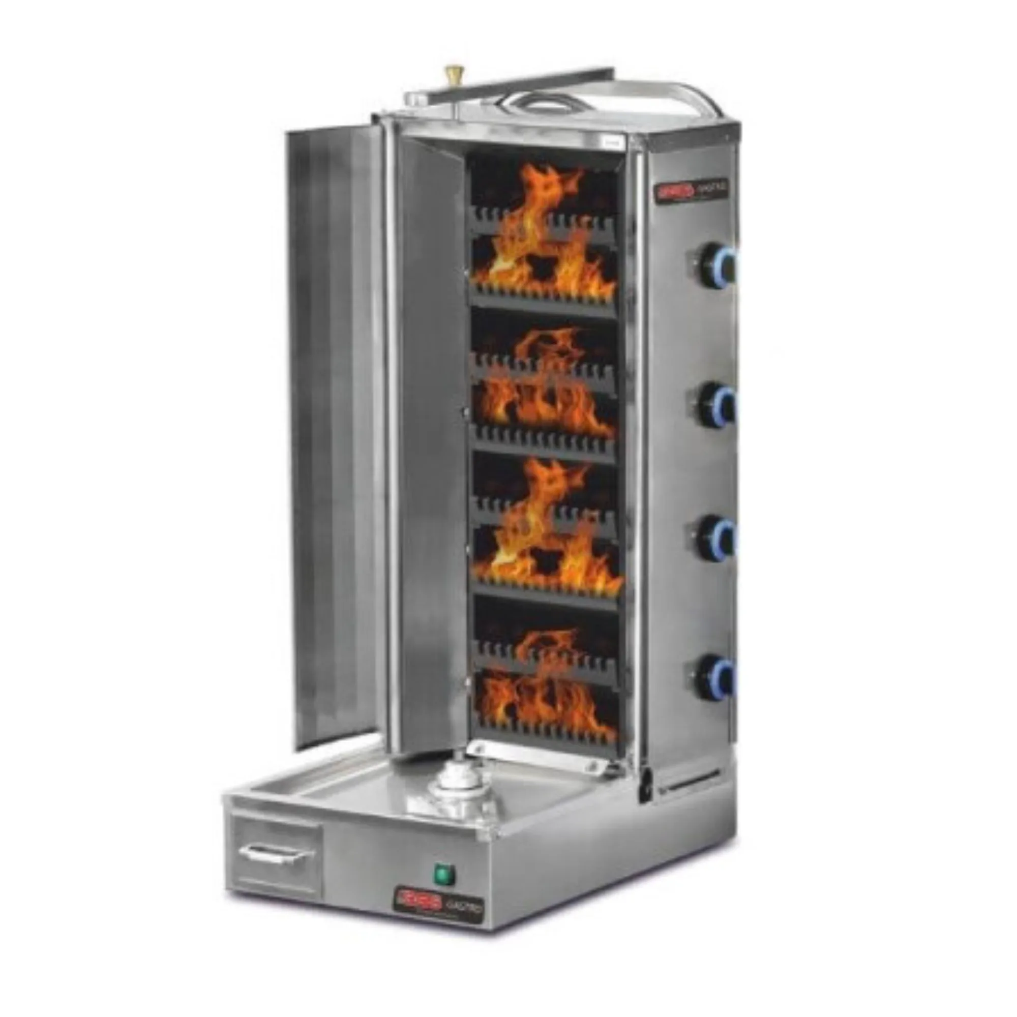 LavaPro 60 | Profi-Lavastein-Dönergrill 26 kW – 4 Brenner, max. 60 kg