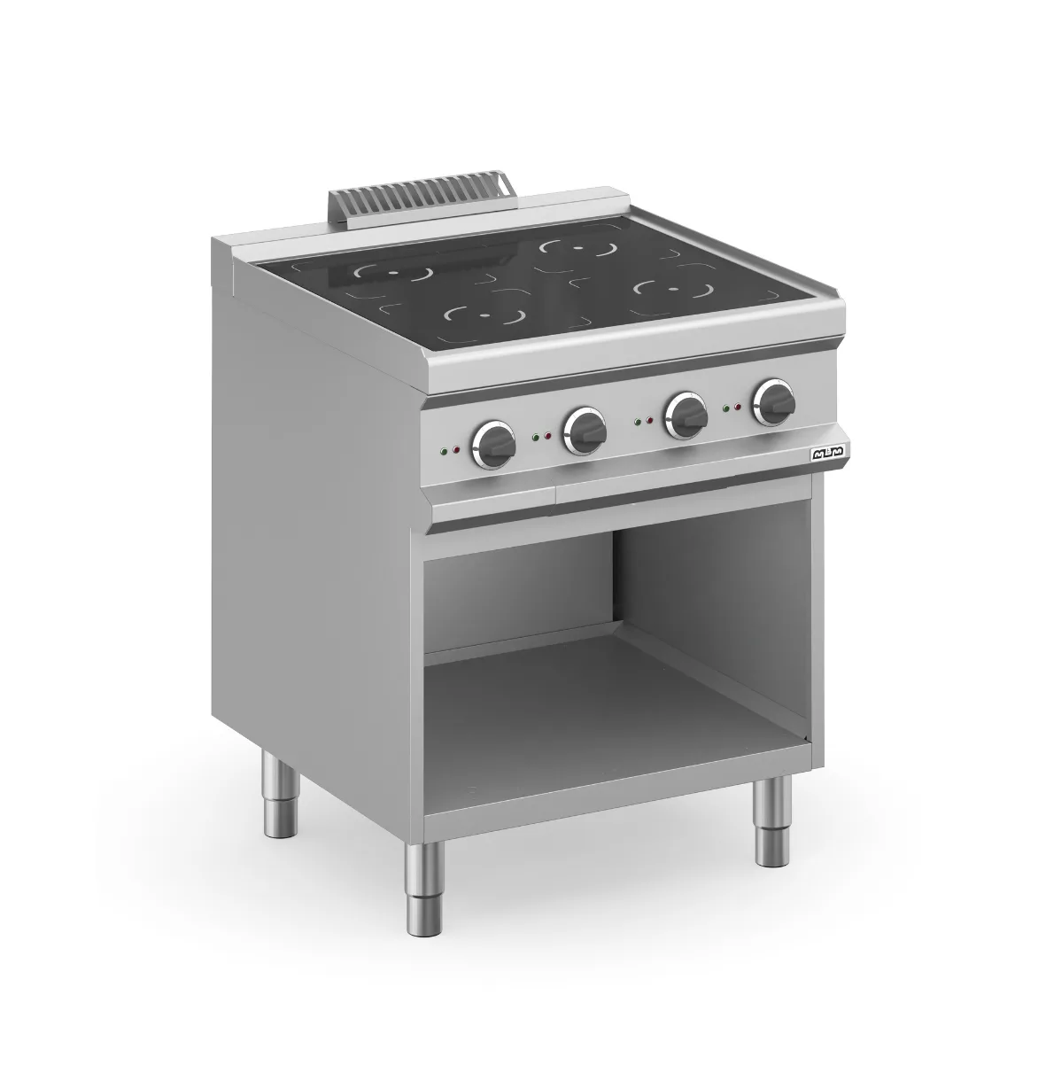 MBM INDUCTION HOBS WITH OPEN BASE CABINET - 700x714x850 mm - 4 x 3.5 kW