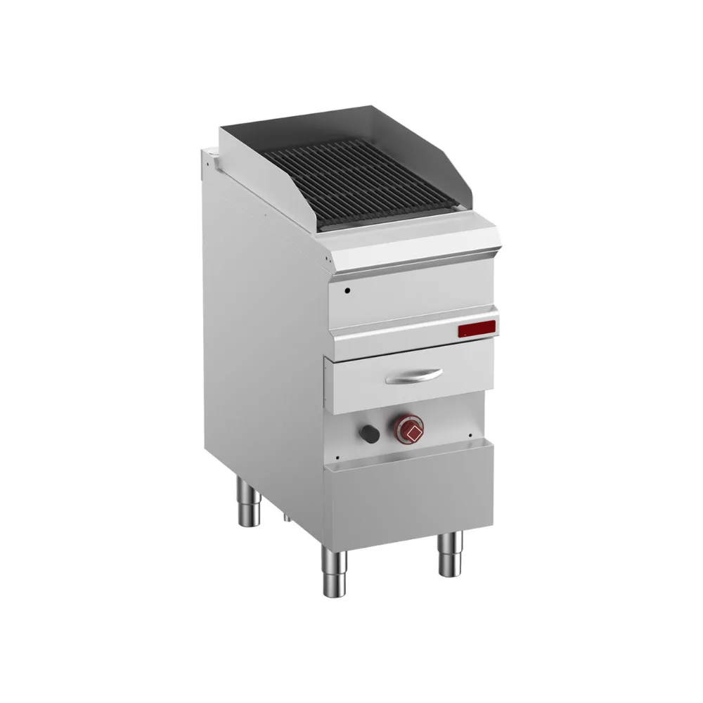 OptiTech 700 | Plynový parní gril - Oboustranné vroubkované desky - Modulová velikost GN 1/2, 7308 kcal/h, (Š x H x V) 400 x 700 x 920 mm