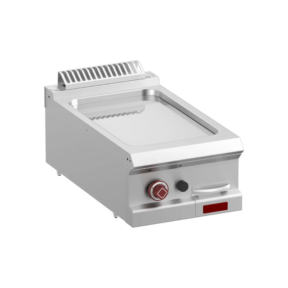 OptiTech 700 | Gas Grill Plate - Smooth Hard Chrome - Module Size GN 1/2, with Grooves, 6020 kcal/h, (W x D x H) 400 x 700 x 320 mm