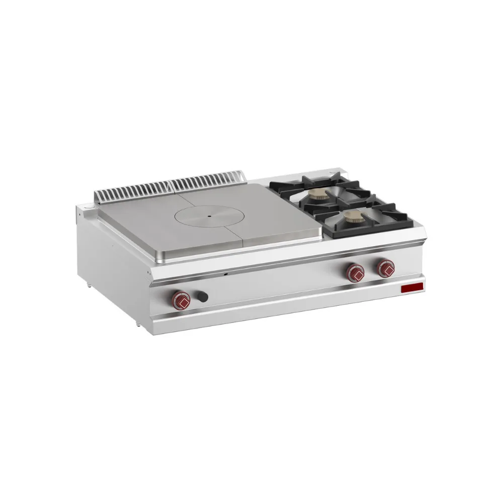 OptiTech 700│ Plynový sporák se 2 hořáky a žhavicí deskou - 20640 kcal/h, (Š x H x V) 1100 x 700 x 320 mm