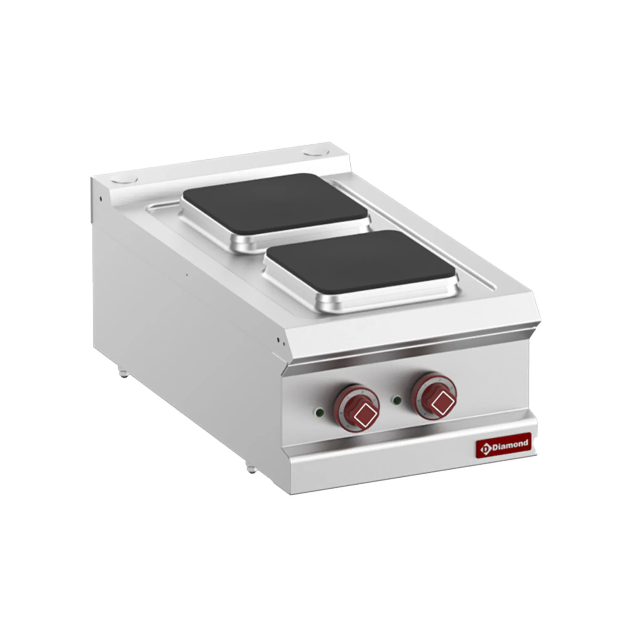 OptiTech│ Electro Doppel-Quadrat Plattenherd, 5.2 kW, (B x T x H) 400 x 700 x 320 mm