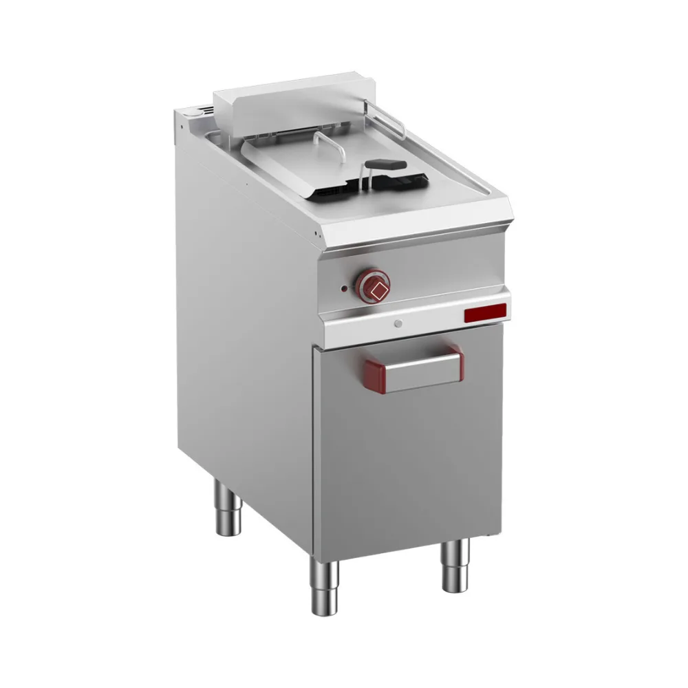 OptiTech│Elektrikli Fritöz - 13 L, 9 kW, 1 Hazne, Alt Ünitede, (G x D x Y) 400 x 700 x 920 mm