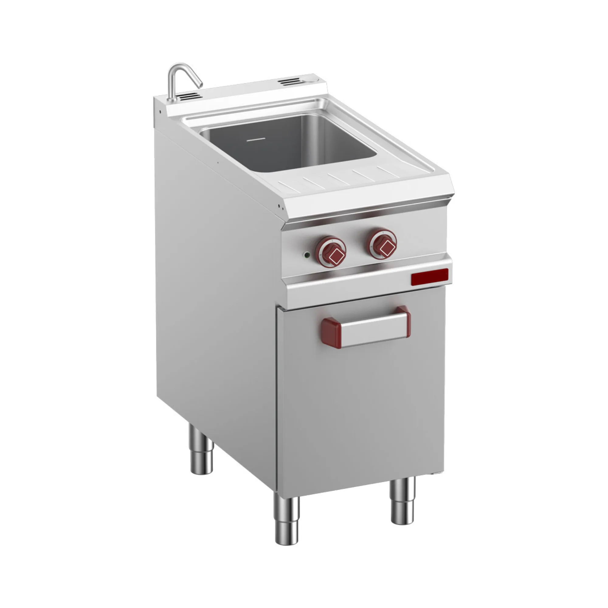 OptiTech│Electric Pasta Cooker 26 L - 1 Basin, with Baskets, on Base, 5.5 kW, (W x D x H) 400 x 700 x 920 mm