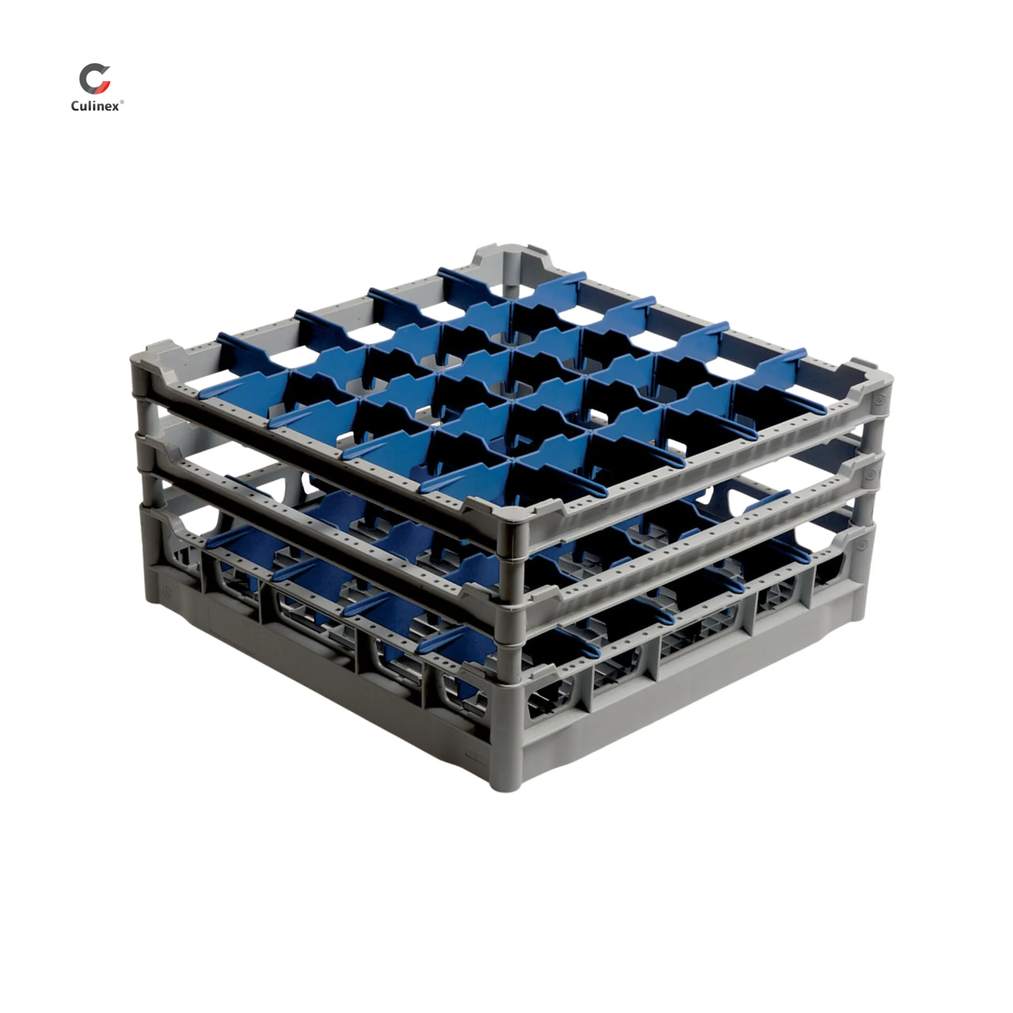 Polyprop. Double-Layer Basket for Dishwasher - 500x500 mm, for Glasses Ø 90 mm, (W x D x H) 500 x 500 x 250 mm
