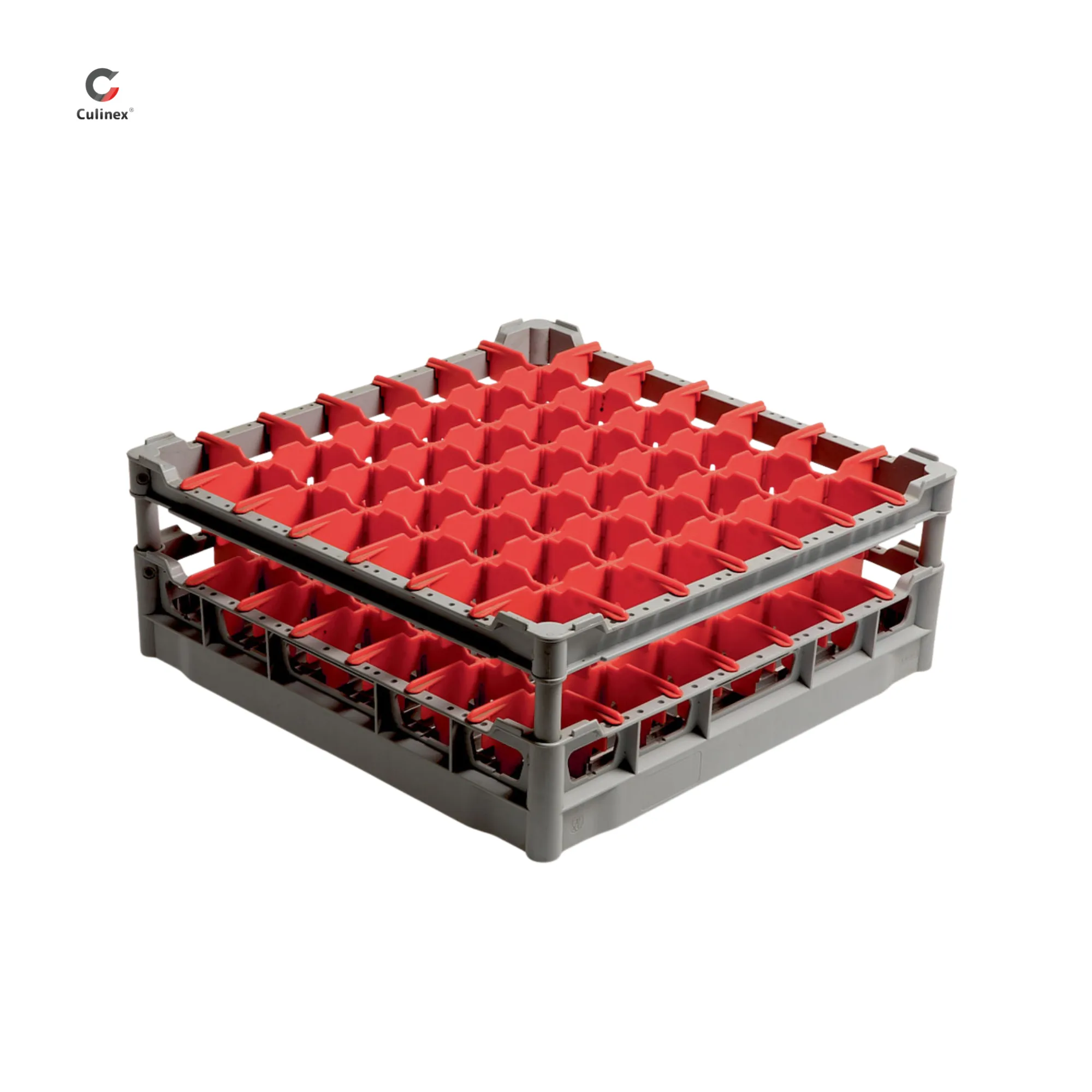 Polyprop. Basket for Dishwasher - 500x500 mm, for Glasses Ø 63 mm, (W x D x H) 500 x 500 x 210 mm