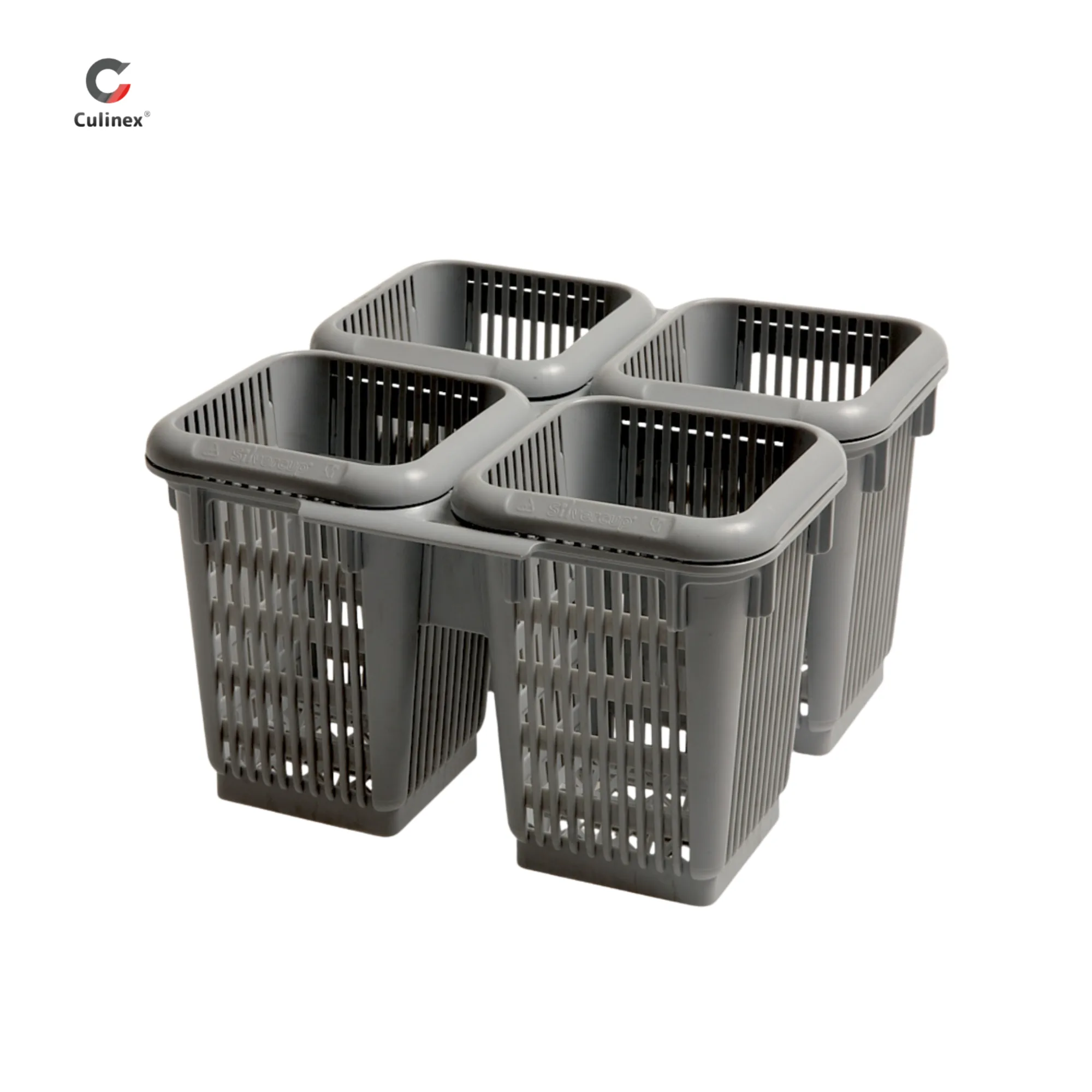 Polypropylene Korb für Geschirrspülmaschine, für Besteckbehälter "4 Fächer", (B x T x H) 217 x 217 x 134 mm