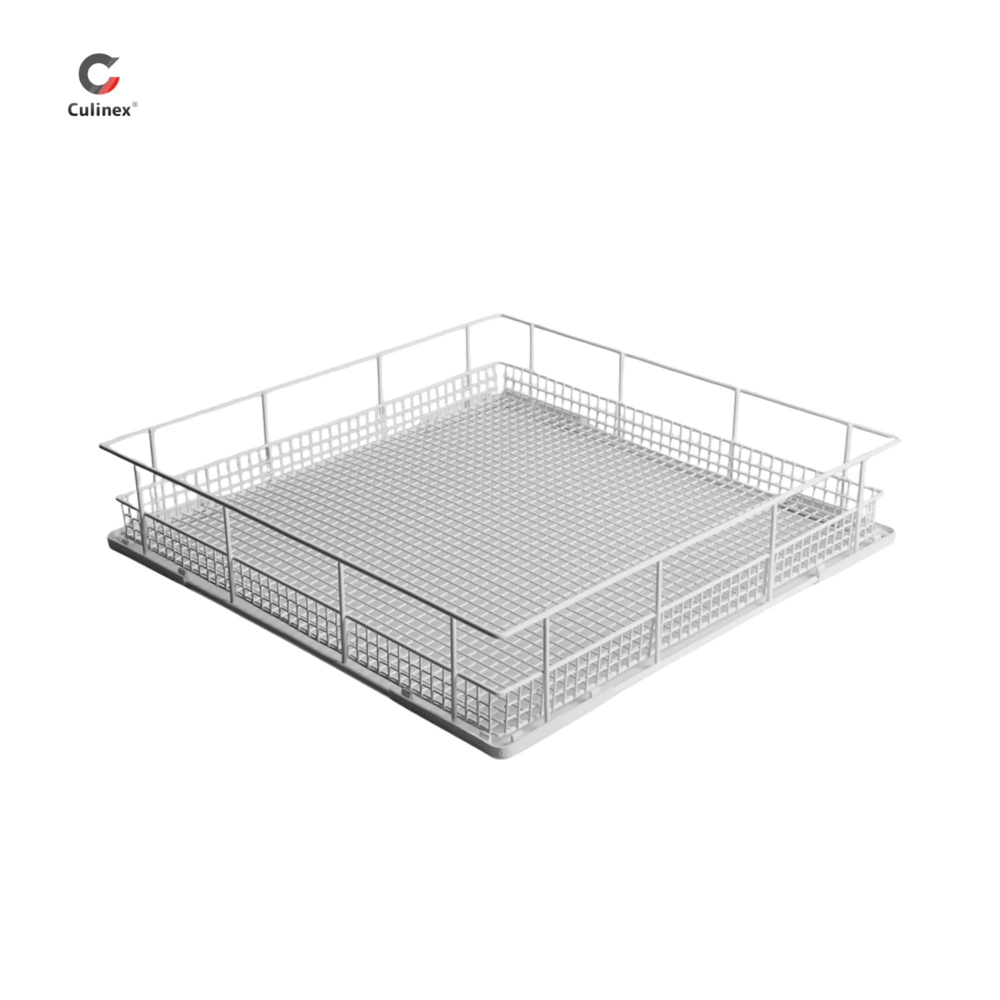 Polypropylene Basket for Dishwasher, for Pizza Plates Ø 380 mm, (W x D x H) 500 x 500 x 130 mm