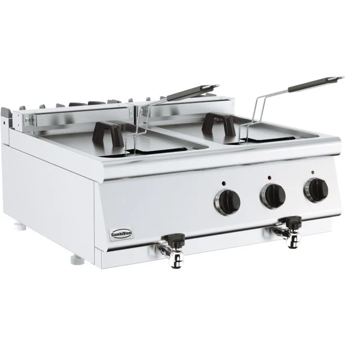 Profi Elektrikli Çift Fritöz 2x10L – Masaüstü Model 800x700x300mm, 15kW (400V)