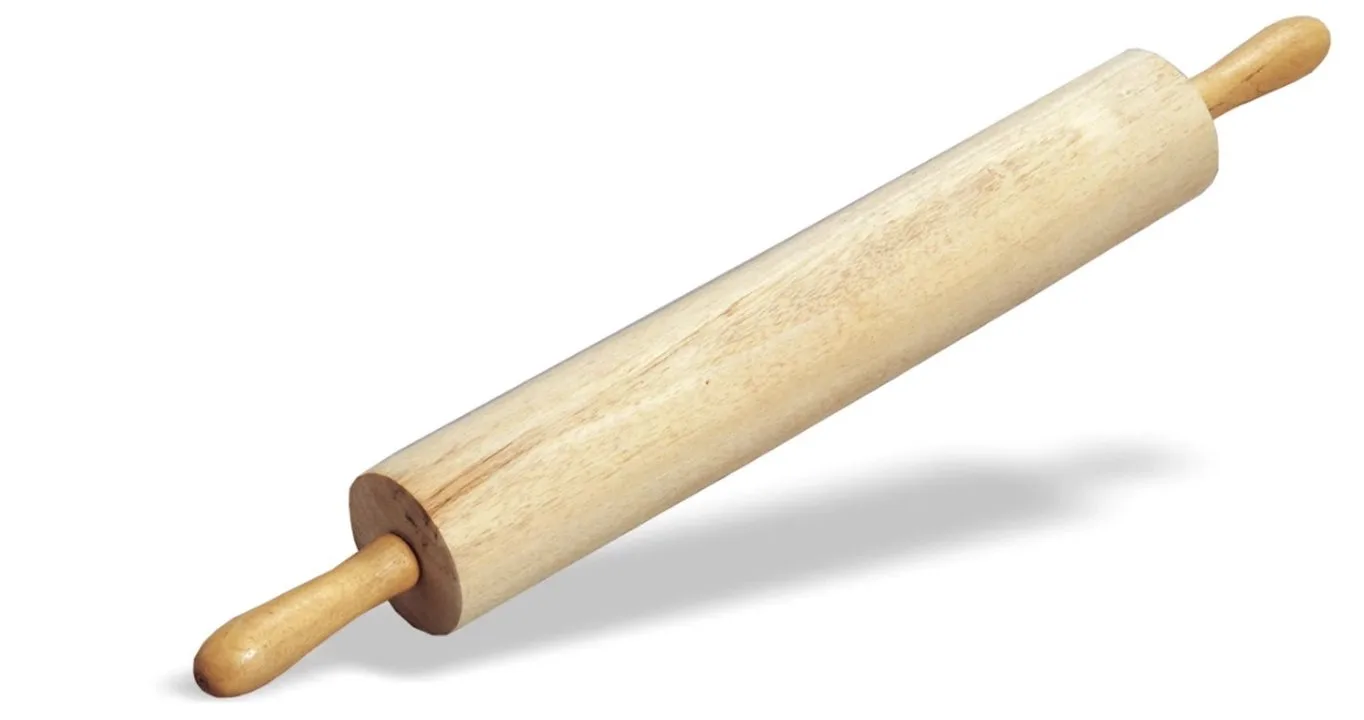 Profi Teigroller aus Holz mit drehbaren Griffen | 675 mm | Massivholz