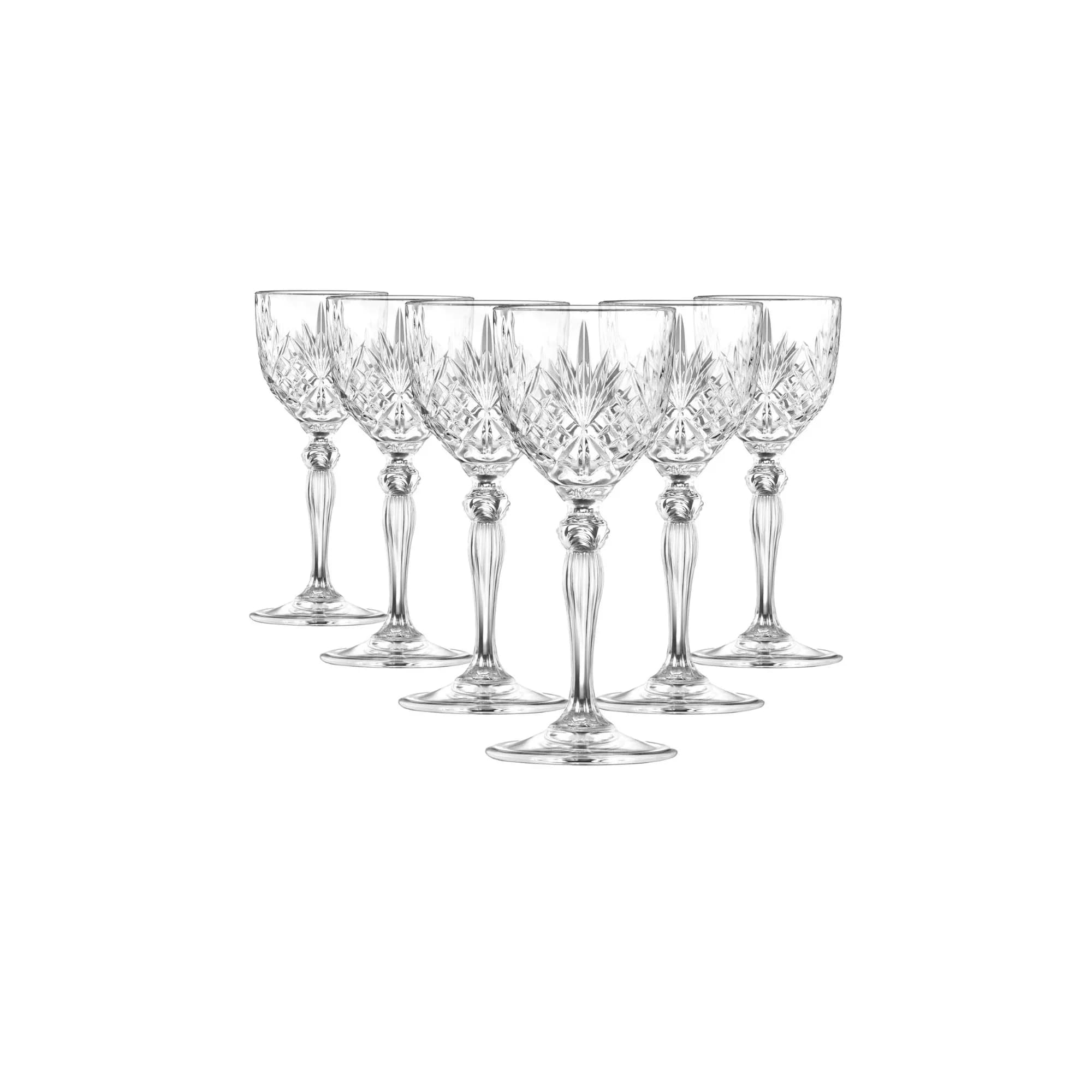 RCR MELODIA Nick & Nora | Kristal Bardaklar 140 ml – LUXION® (6'lı Set)
