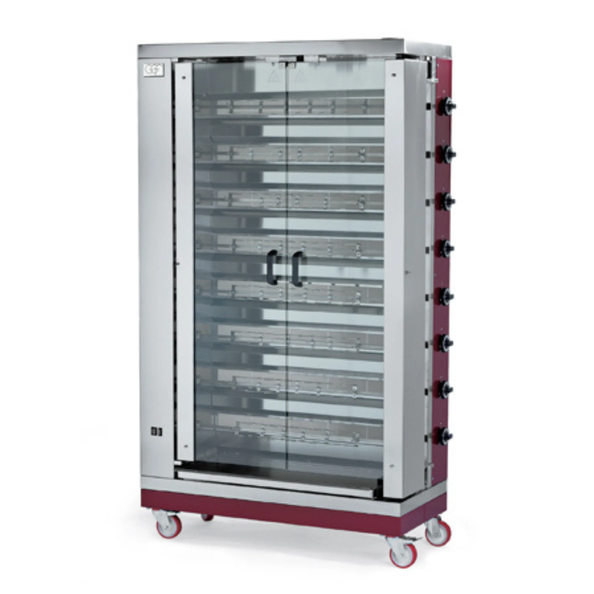 RotoPro Gas 8 | Profi plynový gril na kuřata s 8 špízy – 48 kW, až 40 kuřat