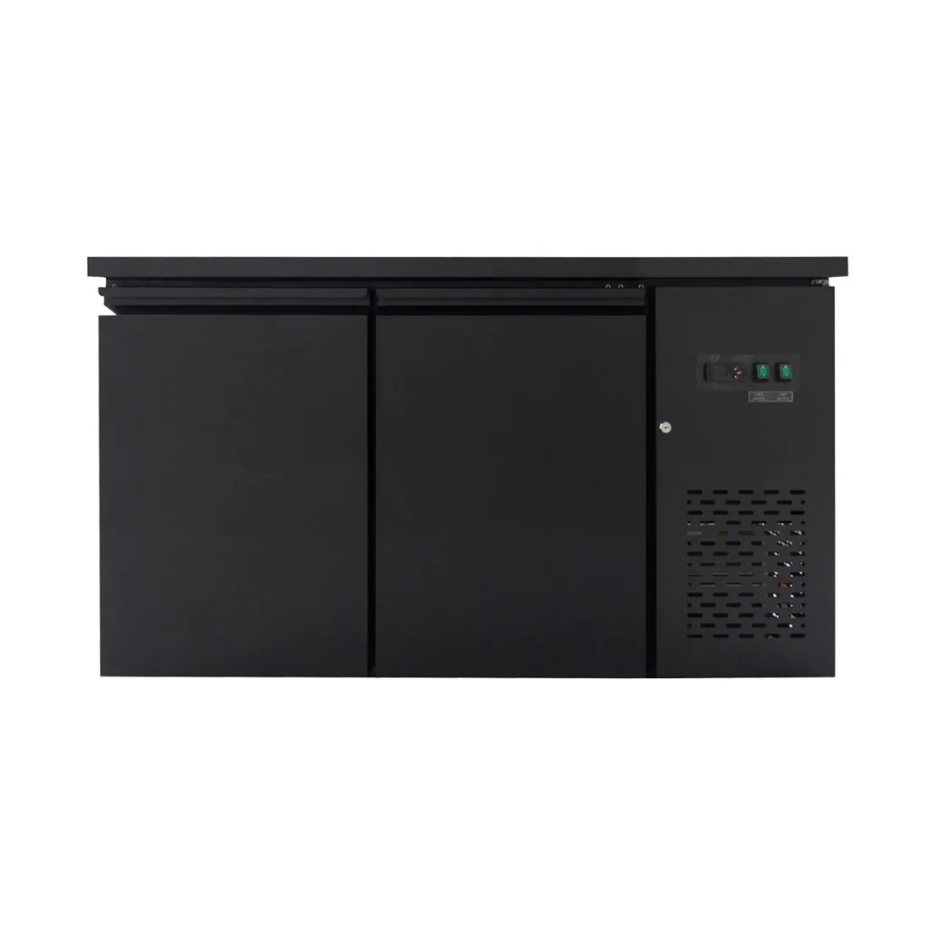 2 Kapılı Bar Soğutma Masası, 280 L, Siyah, 1465 x 520 x 840 mm