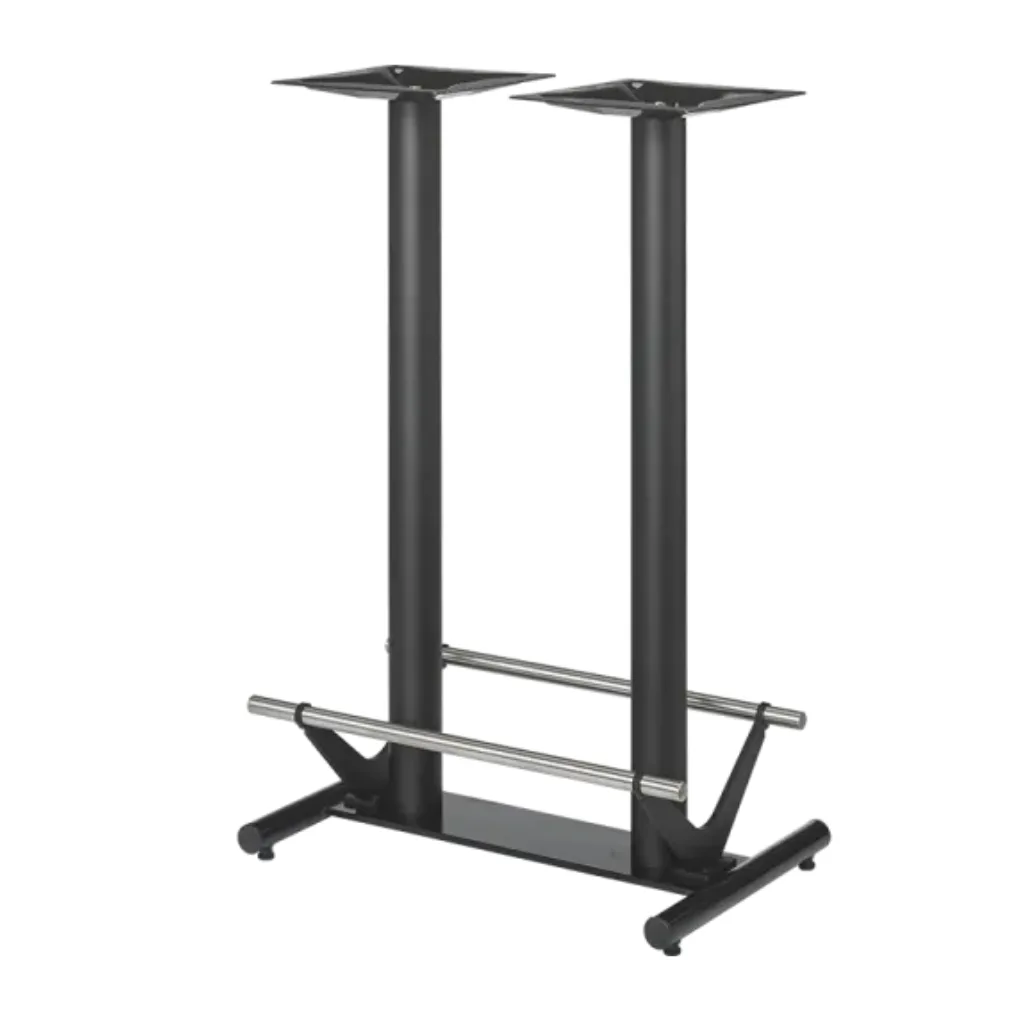 BAR stolní rám / noha stolu - SERKET - HRANATÝ - Černý - 650x400x1080 mm - pro barový stůl