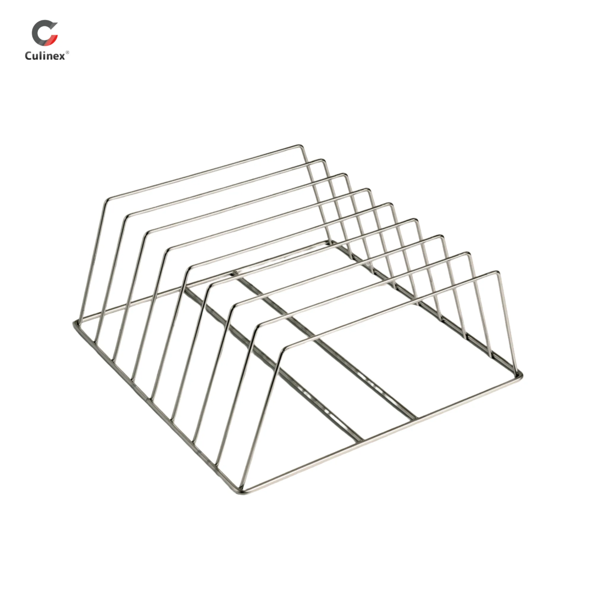 Koš na talíře do myčky, pro 8 gastro tácků - výška 60 mm, nerezová ocel, (Š x H x V) 500 x 500 x 210 mm