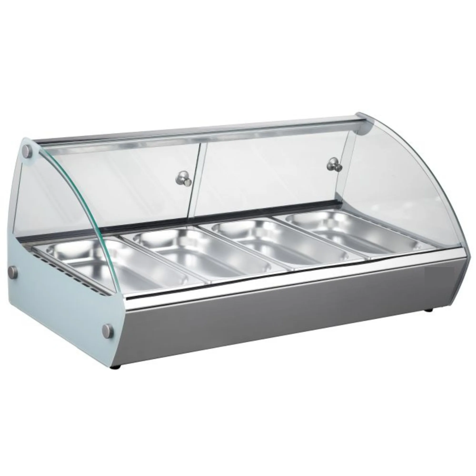 Beheizt Vitrine, 4 x 1/3GN, 0.8 kW, (BxTxH) 840 x 395 x 270 mm