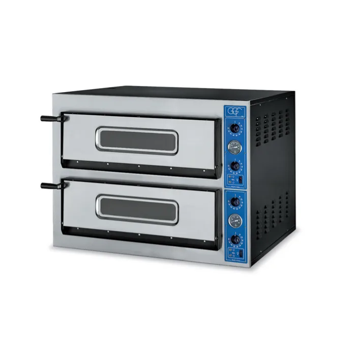 GGF pizza pec X-Line, elektrická, 2komorová – 8 x pizza Ø 36 cm – 1010 x 850 x 750 mm | 12 kW | 400 V
