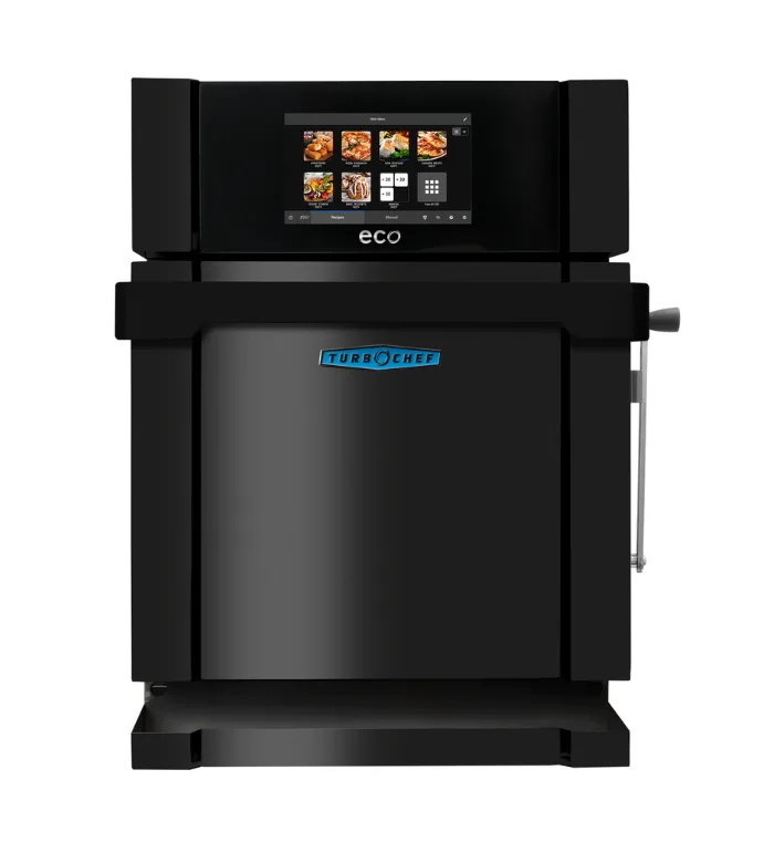 Vysokorychlostní pec TurboChef ECO s mikrovlnami a horkým vzduchem – cca 14 litrů, 4 kW, 208/240 V, cca 493 × 643 × 551 mm