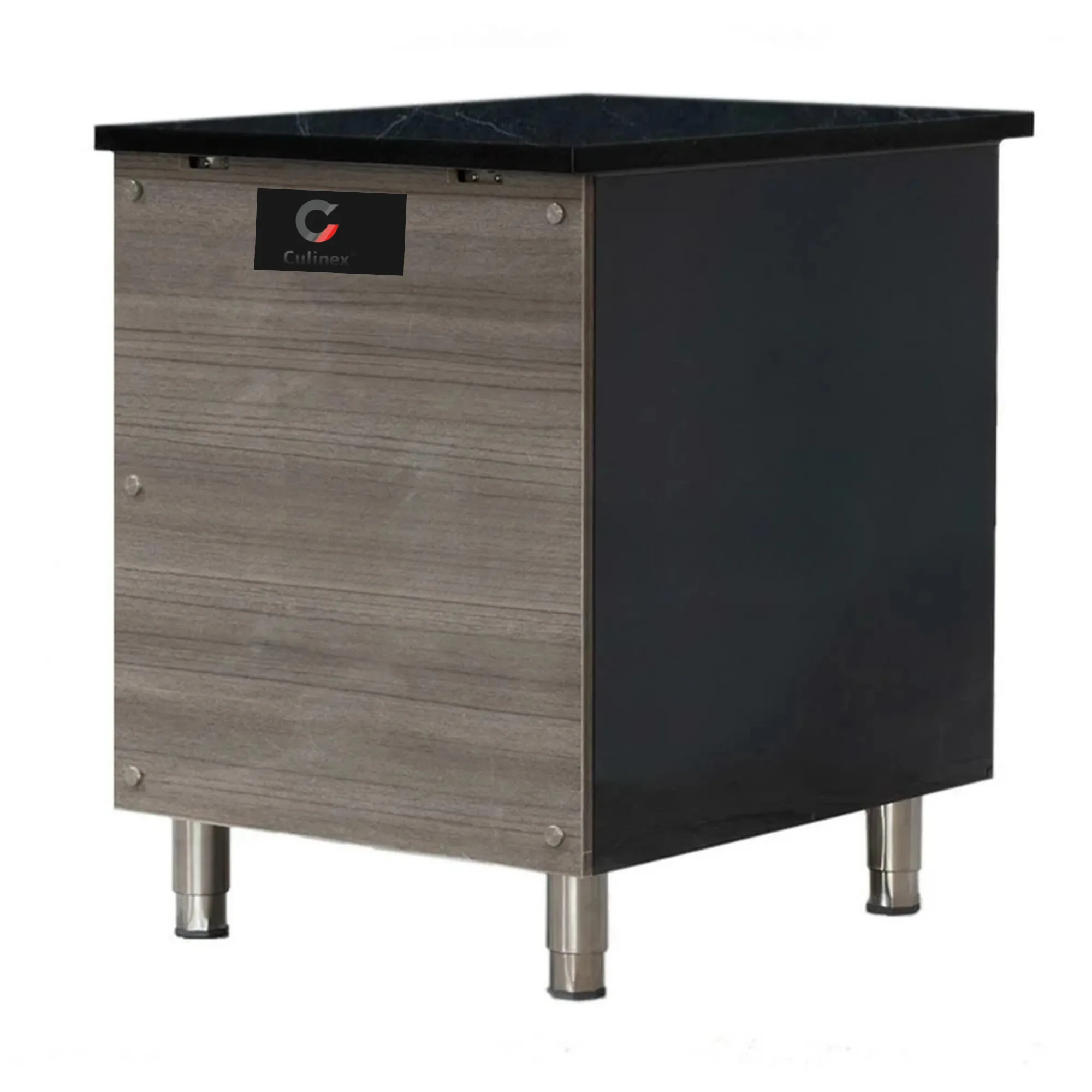 CashDesk Granite Star Galaxy | Premium Kasa Masası Paslanmaz Çelik ve Granit 400x820x850 mm