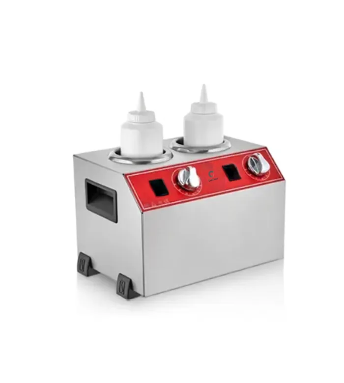 2 Konteynerli Sos Isıtıcısı – Paslanmaz Çelik Gövde, 200 W, 335 × 245 × 285 mm