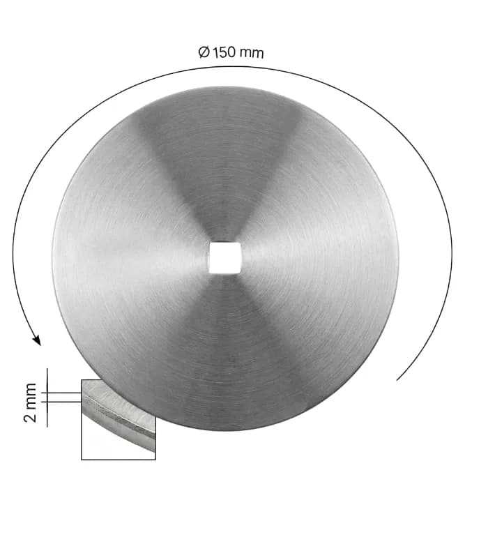 Döner ızgara için alüminyum disk – Ø 150 mm, 2 mm kalınlık