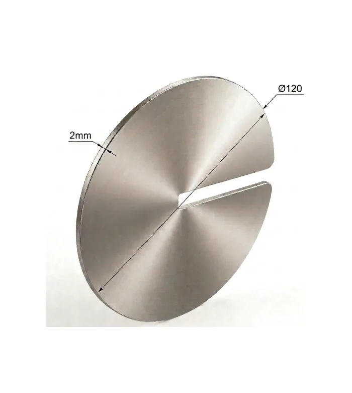 Döner ızgarası için yarık dönme tablası – Ø 120 mm, paslanmaz çelik, 2 mm kalınlık