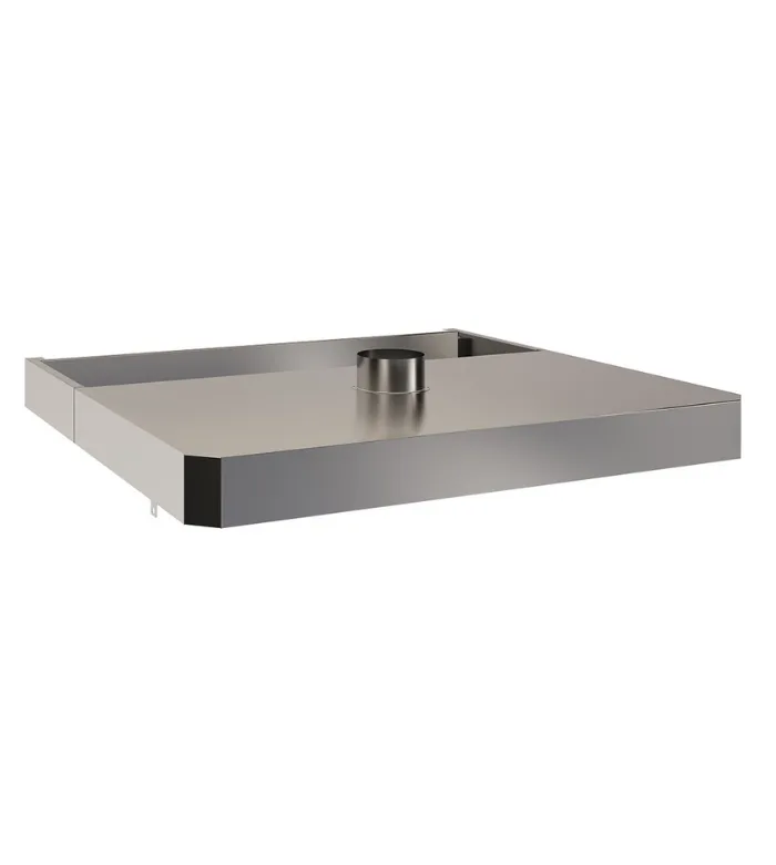 Digestoř s motorem pro pece na pizzu Extra Large 09L–18L – 421 m³/h, 1390 × 1325 × 100 mm