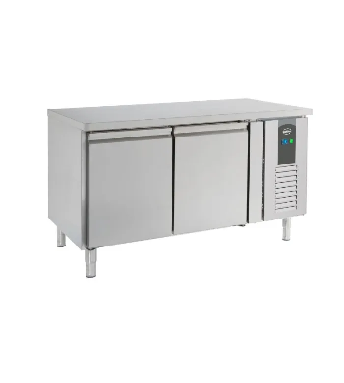 Fırıncılık Soğutma Tezgâhı – 428 LİTRE, 2 Kapı, 600 × 400 mm Izgaralar için, Paslanmaz Çelik, 1510 × 800 × 860 mm