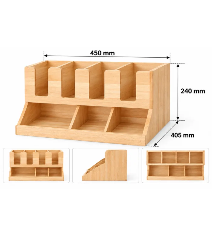 Olympia Cup and Spice Station Hevea Wood – Counter Organizer