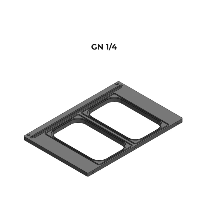 Siegelform für SV 400 Schalenversiegelungsgerät – Schalenformat 2 x GN 1/4