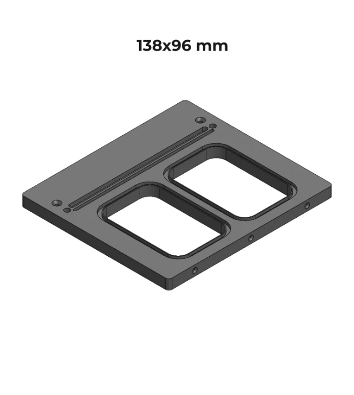 Siegelform für PACKMATIC 300 Schalenversiegelungsgerät – Schalenformat 138 x 96 mm