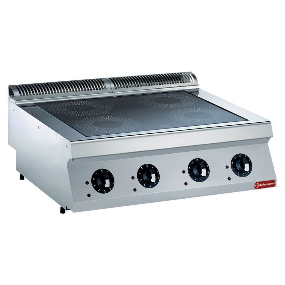 DIAMOND Induktionherd - 4 x 3,5 kW - 800x700x850 mm - 400 V
