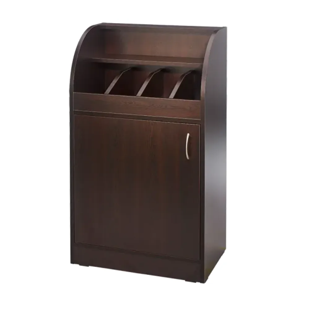 DIANA Besteckschrank | Wenge lackiert | 62x40x106 cm | 3 Fächer | Tür