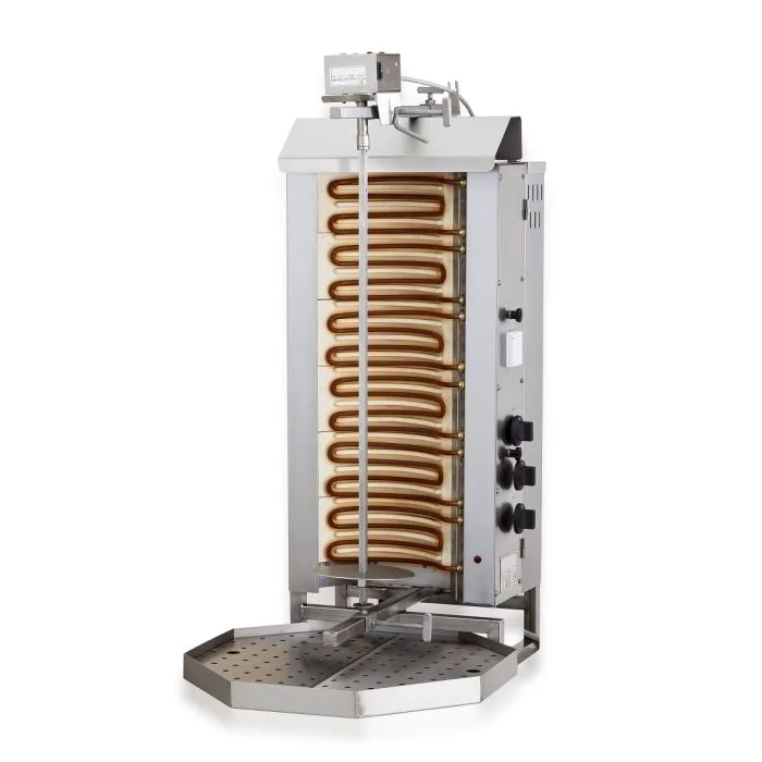 Dönergrill Gyrosgrill 6 topných zón, motor nahoře, (ŠxHxV) 440 x 550 x 1100 mm