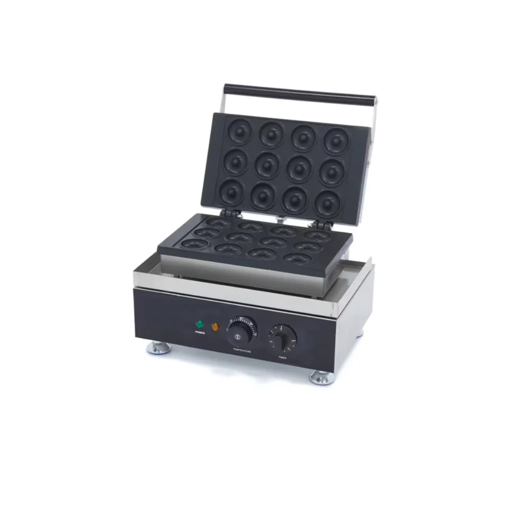 Donut Maker - 12 Mini Donuts - Ø5 cm - with Built-in Timer - 380 x 310 x 270 mm - 230 V / 1750 W