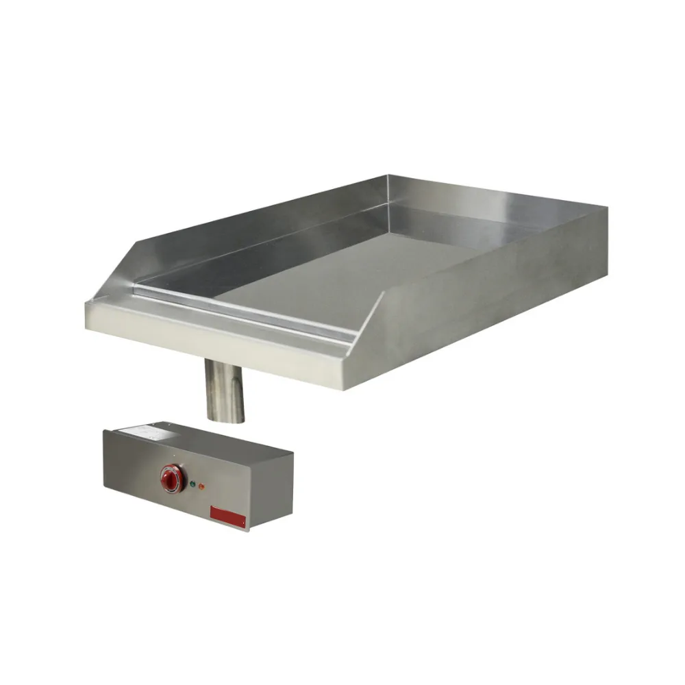 Drop-In Elektro Grillplatte – Glatt – 4,5 kW – Hartverchromte Grillfläche – 400 × 600 mm