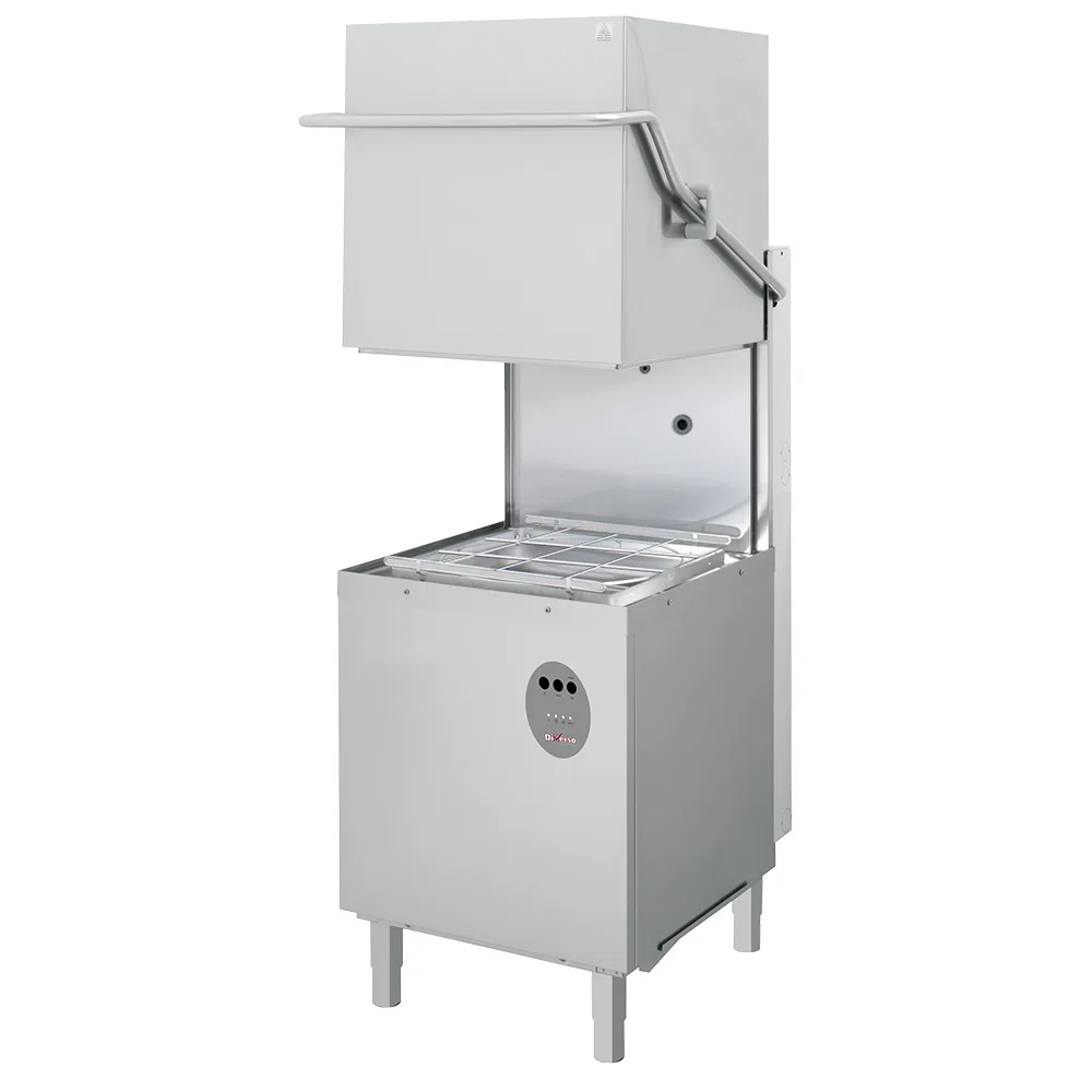 Geçişli bulaşık makinesi, 500x500 mm sepet, deterjan dozajlı, 6,5 kW, (G x D x Y) 635 x 745 x 1480/1960 mm, Model WR-LVCD-D6
