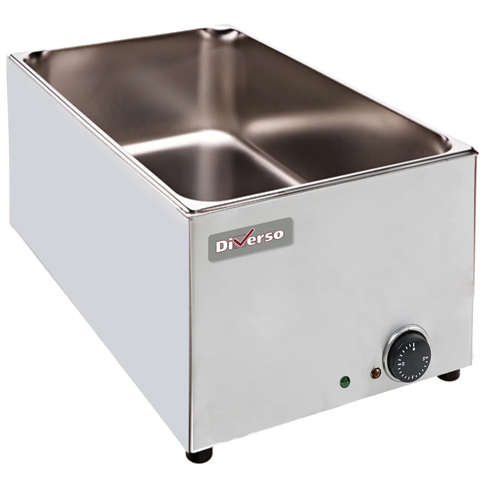 Elektro-Bain-Marie Tischgerät GN 1/1, 150 mm, 1,5 kW, (B x T x H) 330 x 530 x 240 mm, Edelstahl, Modell WR-BME-11-2EME