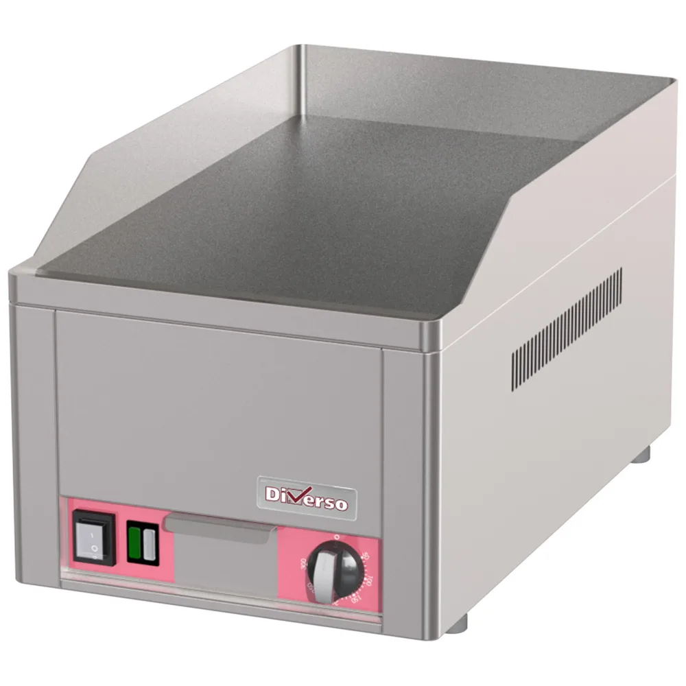 Electric flat griddle 3 kW, cast iron plate (W x D x H) 330 x 530 x 290 mm
