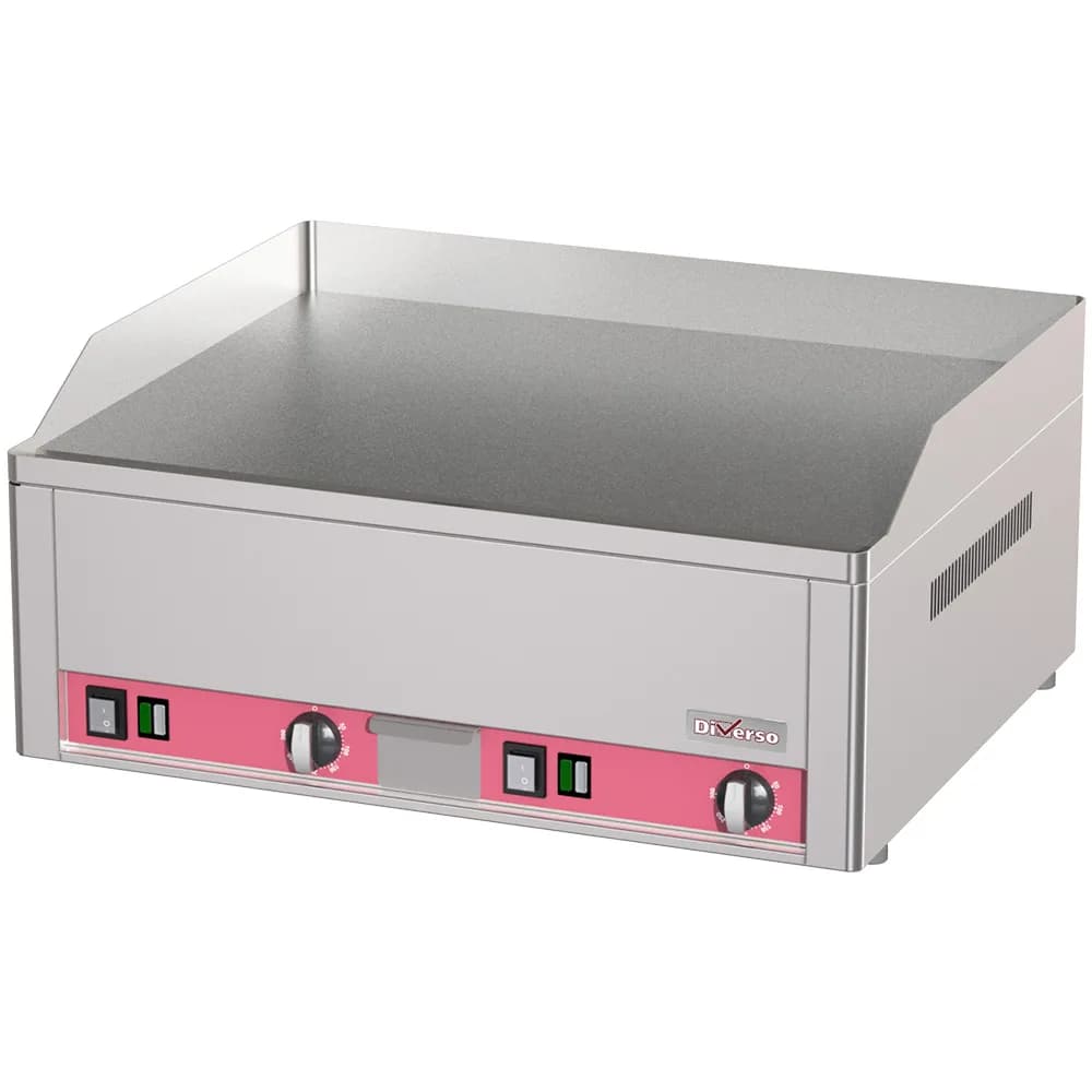 Electric flat griddle 6 kW, cast iron plate 650 x 480 mm, (W x D x H) 660 x 530 x 290 mm