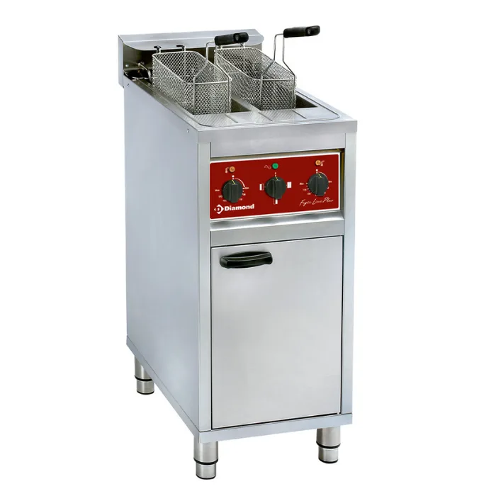 Elektrikli Fritöz 2×10 L Standlı | 12 kW | 400×650×980 mm